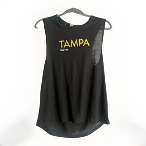 NEW Peloton Tampa Black Gold Foil Tank Top Women’s Large Bella Canvas Shirt